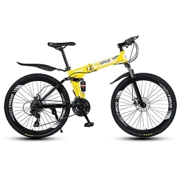 XUDAN Folding Mountain Bike XUDAN Mountain Bike, 21 / 24 / 27 / 30-Speed Dual-Disc Brakes, Sensitive Variable Speed Folding, Shock Absorption, Thicker Tires, Convenient For Adults Off-Road, 24 / 26 Inches