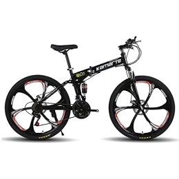 XUDAN Mountain Bike,24/26 Inch Portable Folding Hiking Cross Country 21/24/27 Speed Shift Sensitive And Easy To Assemble Dual Disc Brakes Full Shock Absorber