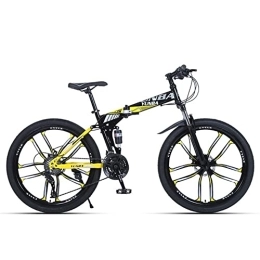 XUDAN Folding Mountain Bike XUDAN Mountain Bike, Folding Bicycle, 24 / 26 Inch Double Disc Brakes, Sensitive Speed Change, Shock Absorption And Thicker Tires, Adult Off-Road Road Bikes, 21 / 24 / 27 / 30 Speeds