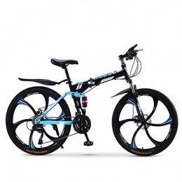 XWDQ Folding Mountain Bike XWDQ Mountain Bike Bicycle Adult Folding 20 / 24 / 26 Inch Double Shock-Absorbing Off-Road Speed Racing Boys And Girls Bicycle, 24inch, 24speed