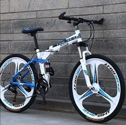 XYSQWZ Bike XYSQWZ 26 Inch Wheel Folding Mountain Bike Dual Suspension For Men And Women Bicycle High Carbon Steel Frame Disc Brake Outdoor Travel