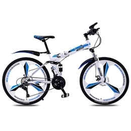Xywh Bike Xywh Folding mountain bike bicycle male and female adult variable speed double shock absorption foldable ultralight portable off-road bicycle bicycle (Color : 21 speed, Size : 6-24in)