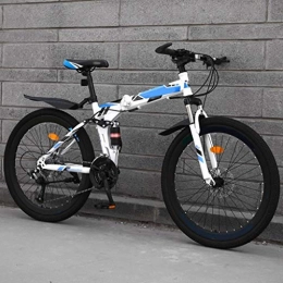 YANGDONG Bike YANGDONG 27 Speed Gear Adult Mountain Bike, Mountain Bike High Carbon Steel Full Suspension, High Speed Bike Double Disc Brake Outdoor Mountain Bike (Color : G, Size : 26inch)