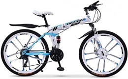 JIAWYJ Bike YANGHAO-Adult mountain bike- Mountain Bike Folding Bikes, 30-Speed Double Disc Brake Full Suspension Anti-Slip, Off-Road Variable Speed Racing Bikes for Men and Women (Color:E, Size:24IN) YGZSDZXC-04