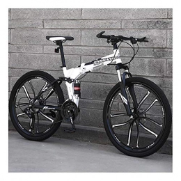 YCHBOS Folding Mountain Bike YCHBOS 24 / 26 Inch Full Suspension Lightweight Mountain Bike Men, 27 Speed Mountain Bike Adult Folding, MTB with Dual Disc Brakes and Adjustable Seat, Mountain BicycleA-26 inch