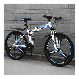 YCHBOS Bike YCHBOS 24" 26" Mens Bikes Lightweight Folding Mountain Bike 27 Speed, Full Suspension MTB, Bicycle for Men with Dual Disc Brakes, High-Carbon Steel Frame, Adjustable SeatC-26 inch