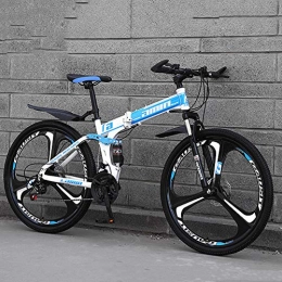 YI KE Mountain Trail Bike Gears Dual Disc Brakes High Carbon Steel Folding Outroad Bicycles Mens Mountain Bike