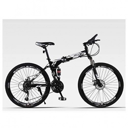 YISUNF Bike YISUNF Outdoor sports Moutain Bike Folding Bicycle 21 Speed 26 Inches Wheels Dual Suspension Bike (Color : Black)