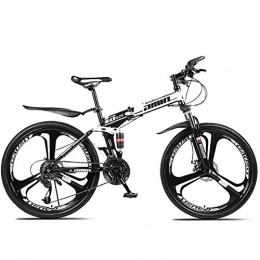YIWOZA Bike YIWOZA mountain bike 26 inch folding bikes for adults, (3cutter wheels), WHITEBLACK, 21 SPEED