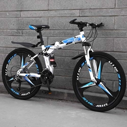 YLJYJ Bike YLJYJ 24 / 26in Whhel High Carbon Steel Mountain Bike, Folding Bike With Shock-absorbing, Double Brake Road Bike(Color : D-26in, Size : 27speed)