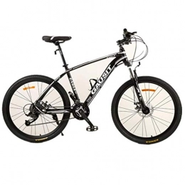 YOUSR Bike YOUSR 26 Inch Wheel Road Bike, Bicycle Dual Disc Brake Dual Suspension Mountain Bike Black White 24 speed