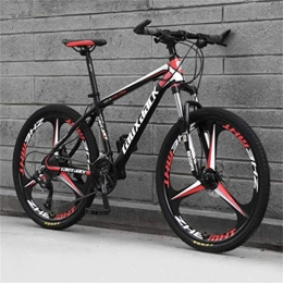 YOUSR Folding Mountain Bike YOUSR Off-road Variable Speed Mountain Bicycle, 26 Inch Riding Damping Mountain Bike Black Red 24 speed