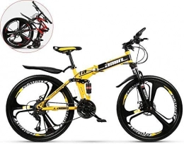 YUHT Folding Mountain Bike YUHT Mountain Bike, 26 Inches Boy Folding bicycle 3 Knife One Wheel High-carbon Steel Foldable Bicycle, Unisex, City Commuter Bicycle for Road Or Dirt Trail Touring