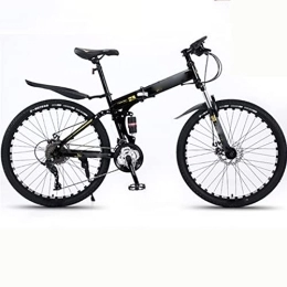 YXGLL Folding Mountain Bike YXGLL 26inch Mountain Bike Folding Bicycle Aluminum Alloy Students Variable Speed Off-road Shock-absorbing Bicycles (yellow 27 speed)