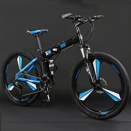 YXGLL Folding Mountain Bike YXGLL Mountain Bike 24 / 26 Inch Adult Folding Off-road 24 / 27 Variable Speed Male and Female Student Bicycle (blue 27)