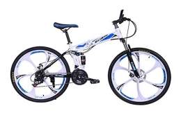 YYF Folding Mountain Bike YYF Folding Mountain Bike For Adult, Soft-tail Mountain Bicycle Lightweight Portable Bicycle Dual Disc Brake And Front Suspension Fork 26inch Wheels (Color : A)