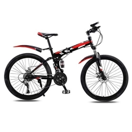 YZ-YUAN Bike YZ-YUAN Outdoor Sports Folding Mountain Bike Bicycle For Men And Women Adult Variable Speed Double Shock Absorber Adult Student Ultra Light Portable Road Bicycle(21 / 24 / 27 Speed), 24 / 26 Inch Wheel