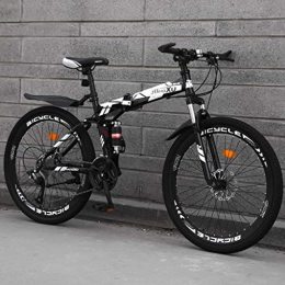 YZ-YUAN Bike YZ-YUAN Outdoor Sports Shock Speed Mountain Bike Bicycle Double Brake Folding Bike 24 / 26 Inch Wheel Dual Disc Brakes Men's Mountain Bike (21 / 24 / 27 / 30 Variable Speed) (Color : D-24in, Size : 24 speed