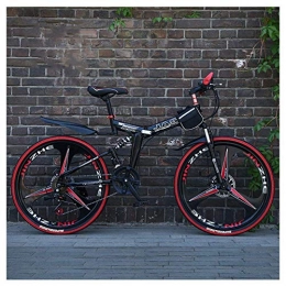 ZGQA-GQA Outdoor sports 26" Mountain Bike 21 Speed Shift Left 3 Right 7 Frame Shock Absorption 3 Spoke Wheel Mountain Bicycle with Double Disc Brake (Color : Black)