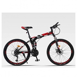ZGQA-GQA Bike ZGQA-GQA Outdoor sports Moutain Bike Folding Bicycle 21 Speed 26 Inches Wheels Dual Suspension Bike (Color : Red)