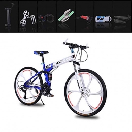 ZHIPENG Folding Mountain Bike ZHIPENG Folding Mountain Bike 26-Inch Adult Bikes Variable Speed Bike, Quick Folding in Eight Seconds, Easy To Carry, Small Footprint, Blue