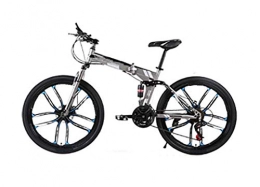 ZJBKX Bike ZJBKX 21 Speed 24 Inch Wheel Adult Foldable Mountain Bike, Road Bicycle Men Racing Front and Rear Mechanical Disc Brakes Frame Ride