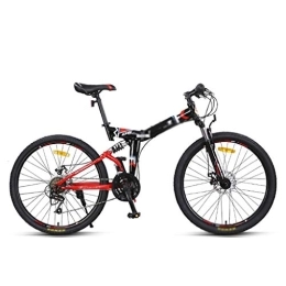 Zlw-shop Folding Mountain Bike Zlw-shop Folding bike Mountain Bike Off-road 24 Variable Speed Foldable Soft Tail Bicycle Ultra Light Portable Bicycle Adult folding bicycle