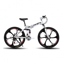 ZPEE Bike ZPEE Outdoor Foldable Shock Speed Mountain Bike, Fat Tire Disc Brake Foldable Bike, Road Suspension Outroad Bicycles FOR MEN Women Students