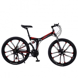 ZPEE Bike ZPEE Thick Fat Tire Foldable Bike Outroad Bicycles, Variable Speed Dual Disc Brakes, Carbon Steel Road Bikes For Adults Students
