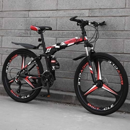 ZRN Bike ZRN Foldable Mountain Bike 24 / 26 Inch Shock-absorbing Bicycle, MTB, 27 Speed Gearshift, Fork Suspension, Unisex Road Bike
