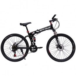 ZYD Bike ZYD 24 / 26in Folding Mountain Bike, Small Portable Bicycle Adult Student Great for Urban Riding and Commuting