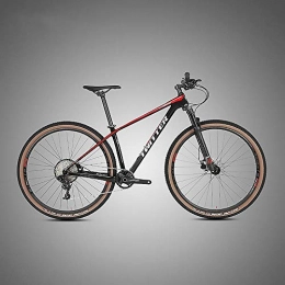 2.0 carbon fiber mountain bike 29er 11s off-road road bike dual disc brakes for men and women competition 27.5er mountain bike 15 17 19inch2.0-Black and red_27.5er 17