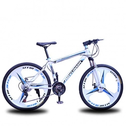 peipei Mountain Bike 21 / 24 / 27 Speeds Mountain Bike Bicycle 24 Inch Wear-resistant Tires Dual Disc Brakes Shock Absorbing Off-road Bikes Adult Student-White blue 21 speed_Spain