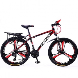 MEVIDA Bike 21-speed Mountain Bikes, 26 Inch Adult High-carbon Steel Frame Hardtail Bicycle, Man All Terrain Mountain Bike, Anti-slip Bikes-Black And Red 26inch
