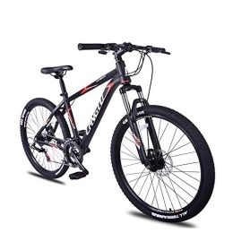 DJYD Bike 21-Speed Mountain Bikes, 26 Inch Aluminum Frame Hardtail Mountain Bike, Kids Adult All Terrain Mountain Bike, Anti-Slip Bicycle, Green FDWFN (Color : Red)