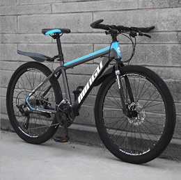 Suge Bike 24 / 26 Inch Mountain Bike Bicycle Dual Disc Brake Mountain Bike Mens Women Adult All Terrain Mountain Bikes High-carbon Steel Frame (Color : 02, Size : 26" 24 speed)
