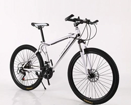 SAFT Mountain Bike 24 / 26 inch mountain bike mtb with disc brake bicycle for men women, 21 / 24 / 27 / 30 speeds shimano drive (Color : White, Size : 26inch 24 Speed)