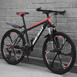 MEVIDA Mountain Bike 24 Inch 21-speed Hardtail Mountain Bike, 6 Spoke Geared Bicycle With Dual Disc Brakes & Fork Suspension, Shock Absorption Fat Tire Bike Sport Bike