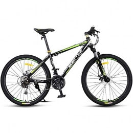 Gnohnay Bike 24-Speed Mountain Bikes, 26 Inch Adult High-carbon Steel Frame Hardtail Bicycle, Men's All Terrain Mountain Bike, Anti-Slip Bikes, Green, 26 inches