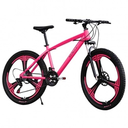 259 Mountain Bike 259 Adult Mountain Bike, 26 inch Mountain Trail Bike Folding Outroad Bicycles, 21-Speed Bicycle Full Suspension MTB Gears Dual Disc Brakes Mountain Bicycle (Hot Pink)