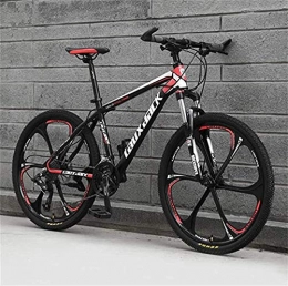 WJH Mountain Bike 26 Inch Adult Mountain Bike Double Disc Brake Off-Road Speed Bicycle Men and Women (Color : Black ash, Size : 24 Speed), Red, 30 speed 24 inches
