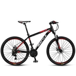DJYD Bike 26 Inch Adult Mountain Bikes, 27 Speed Hardtail Mountain Bike with Dual Disc Brake, Aluminum Frame Front Suspension All Terrain Mountain Bicycle, Black FDWFN