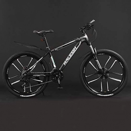 CPY-EX Bike 26 Inch Mountain Bike Bicycle, Aluminum Alloy Frame, Double Disc Brake, 21 / 24 / 27 / 30 Speed, 10 Cutter Wheel, A, 27