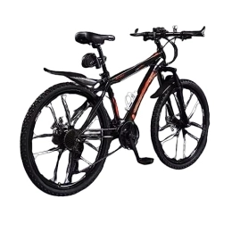 DADHI Mountain Bike 26-inch Mountain Bike, Dual Disc Brakes, All-terrain, Suitable for Men and Women with a Height Of 155-185 CM (black red 24 speed)