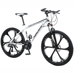 LapooH Mountain Bike 26 Inch Mountain Bike for Men Women 21 / 24 / 27 / 30 Speed Shifters Outdoor Sports Road Bikes Men's MTB Bicycle High Carbon Steel Frame, G, 21 speed