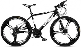 SAFT Mountain Bike 26 Inch Mountain Bikes, High Carbon Steel Double Disc Brake Frame Bikes, Beach Snowmobile Bikes, Aluminum Alloy Wheels, 21 / 24 / 27 / 30speed (Color : Black, Size : 26 inch 21 speed)
