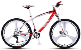 FZC-YM Bike 26 Inch Mountain Bikes, Men's Dual Disc Brake Hardtail Mountain Bike, Bicycle Adjustable Seat, High-Carbon Steel Frame,