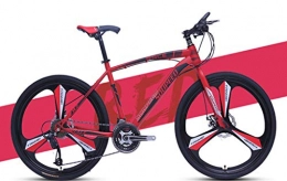Fitnes Bike 26 Inch Mountain Bikes, Men's Womens Hardtail Mountain Bike with Dual Disc Brake, Bicycle Adjustable Seat, High-Carbon Steel Frame, Red, 27 Speed