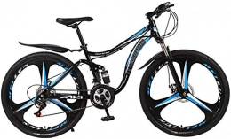 WSJYP Bike 26 Inch Outroad Mountain Bike, Dual Shock-Absorbing 21 Speed Mountain Bicycle Cool Bike For Men Women, Blue
