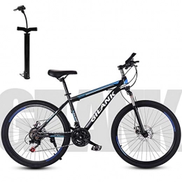 CXQ Mountain Bike 26 Inch Road Mountain Bike / bicycles, adult Variable Speed Bicycle, High Carbon Steel Frame, 21speed Disc Brakes Front and Rear For Commuting City Track Riding, Blue